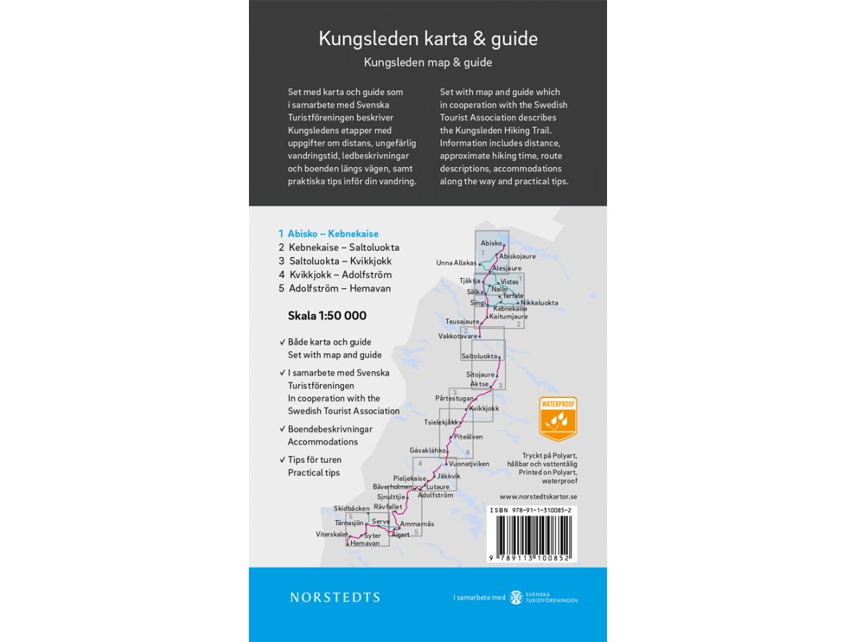 Kungsleden 1 Abisko Kebnekaise karta och guide Outdoorkartan Kungsleden 1 Abisko Kebnekaise karta och guide Outdoorkartan